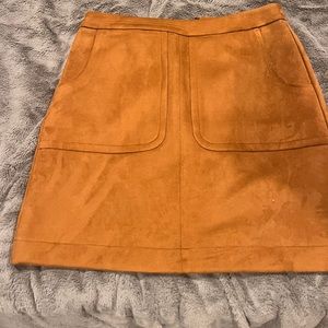 Mini suede skirt